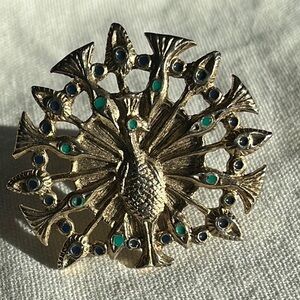 Peacock cocktail ring